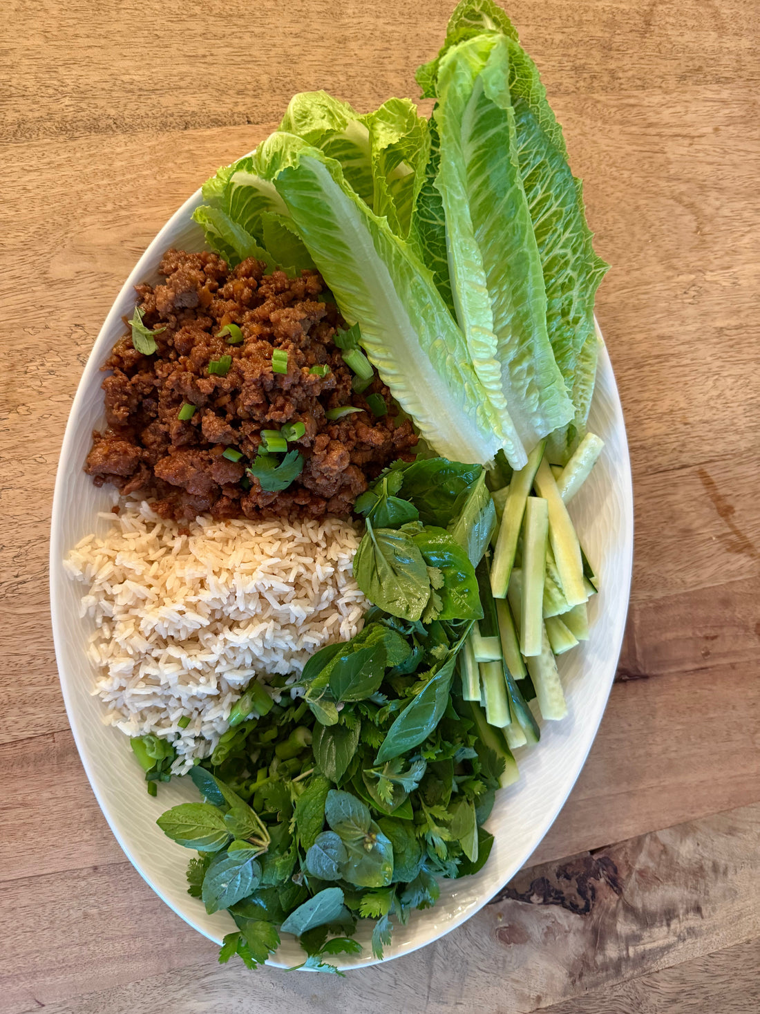 Vietnamese Style Lettuce Wraps with Ancestral Chicken and Bone Broth Rice