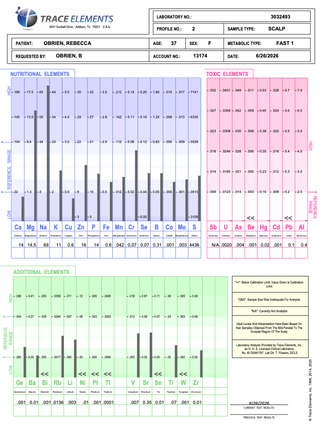What My Hair Mineral Tissue Analysis (HTMA) Told Me at One Year Postpartum